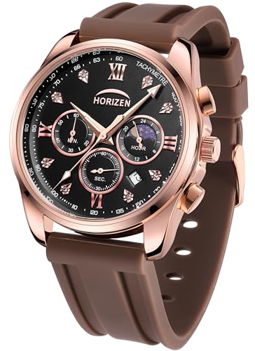 Image of HORIZEN Stylish Chronograph Luxury Analog Watch for Men (Black Dial)