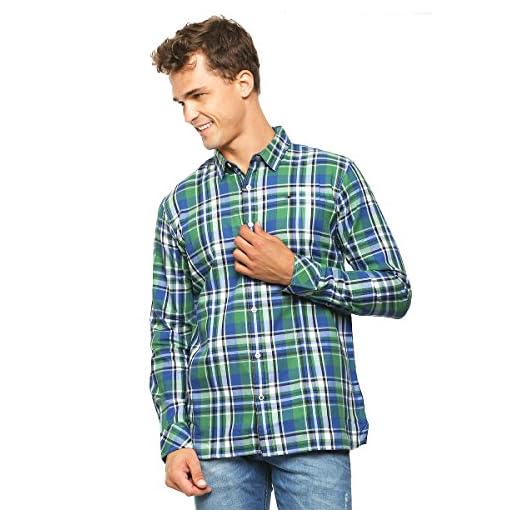 Tommy Jeans Herr Nico check långärmad regular fit fritidsskjorta, Flerfärgad (Juniper-pt/Multi 998), XXL