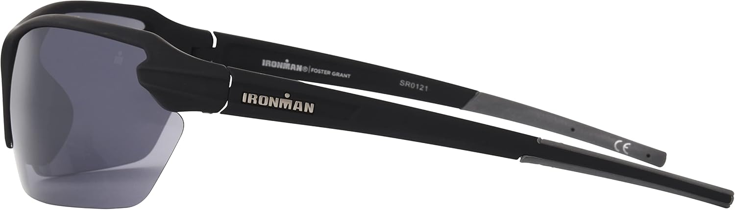 Ironman Rush Wrap-Around Sport Sunglasses for Men, Black, 74mm - Image 4