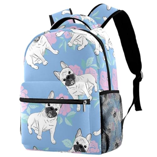 Sacs d'école hommes femmes avec motif oiseau fleur pour ordinateur portable
