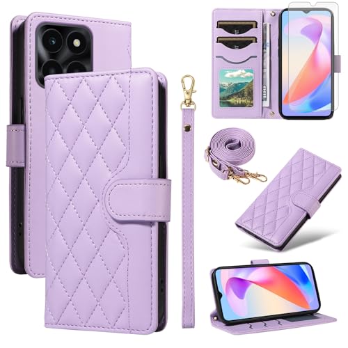Étui portefeuille Honor X6a anti-choc protection écran verre trempé accessoires X