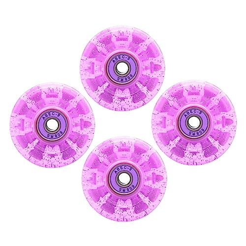 KESYOO Outdoor Roller Skates Wheels Double-row Skating Glowing Wheels for Ice Skates Performance