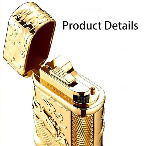 Encendedor de butano recargable con cuerpo de metal portátil de alta resistencia 4