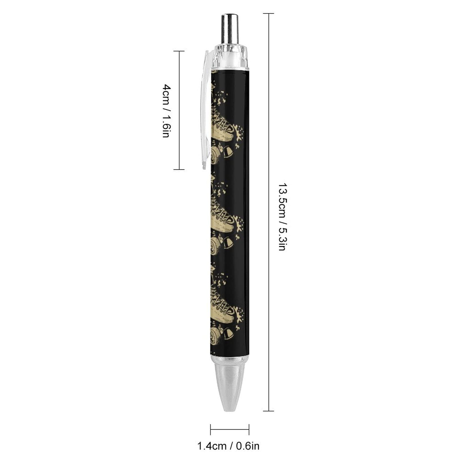 Schöne Feuerwerk Kugelschreiber - 4er Pack Mit 0,5 Mm Schwarzer Tinte, Einziehbar & Glatt Schreibend Für Büro, Schule & Geschenk