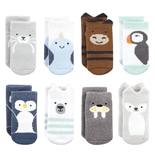 Image of Hudson Baby Baby 8-pack Cotton Rich Newborn and Terry Socks