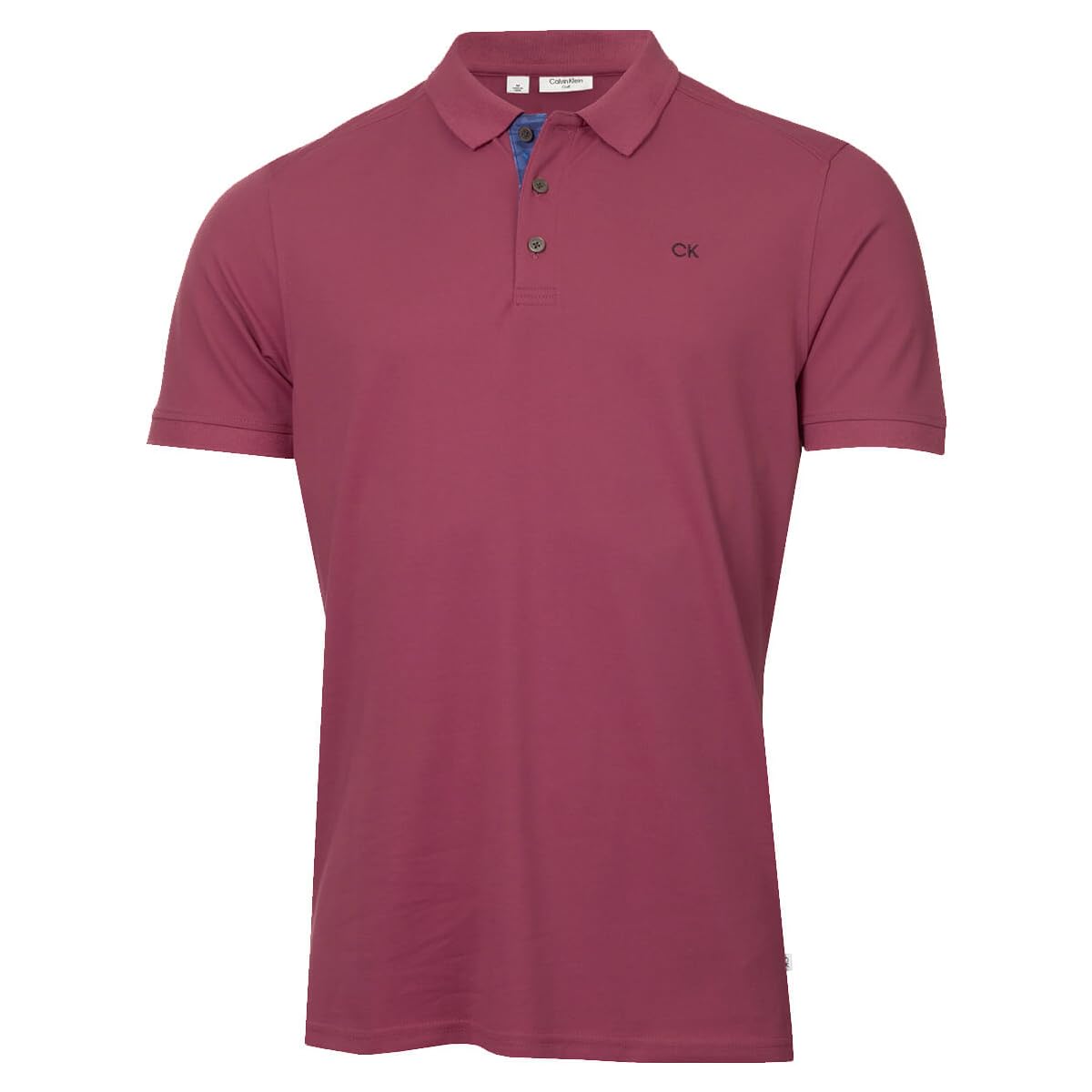 Calvin Klein Mens Campus 3 Button Polo Shirt - Mauve Camo - L