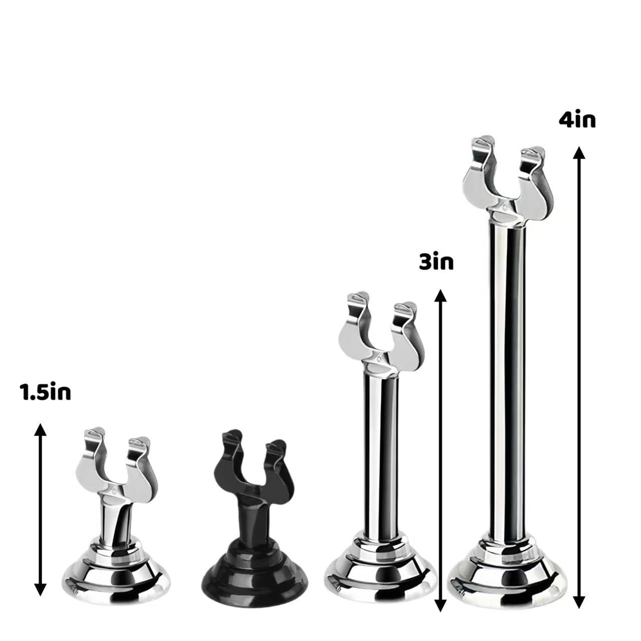 12 soportes para números de mesa, soportes para tarjetas de lugar para mesa, elegante soporte para tarjetas de mesa, ideal para bodas, banquetes, fiestas de aniversario (plateado) (1.5 pulgadas)