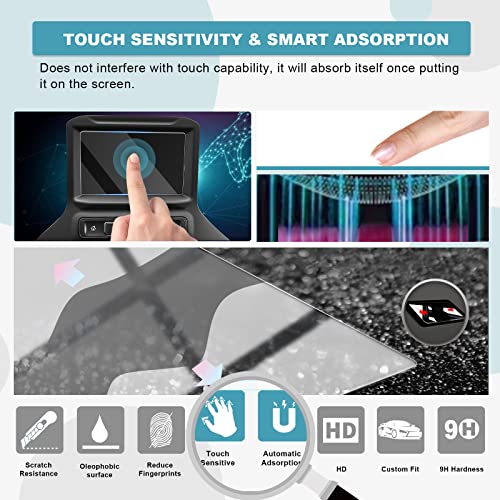 Image of CDEFG 2022 2023 Silverado Screen Protector for 2023 Silverado / 2022 2023 GMC Sierra 1500 7 inch Touchscreen Protector Navigation Display Tempered Glass Screen Protector 2022 2023 Silverado Accessories