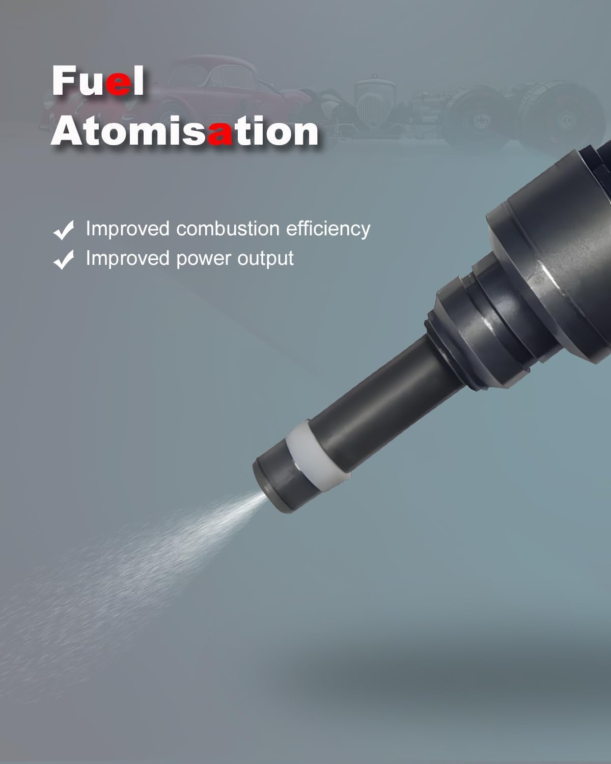 6-Hole Fuel Injector Compatible with 2009-2017 Audi A6/A7/A8 Quattro, Q5/Q7/S4/S5/SQ5, VW Volkswagen Touareg - 3.0L V6 Replacement for FJ1169 06E906036AC 06E906036P 06E906036AL