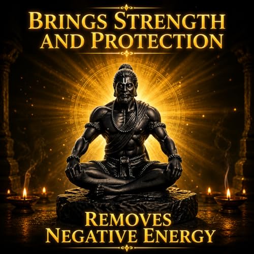 Image of CHULO Black Matte Finish Lord Hanuman Idol for Car Dashboard, Home & Office Desk | Hanuman Ji Murti for Positivity, Strength, Good Luck & Prosperity - 10x8x10 cm | Hindu Spiritual Gift Showpiece
