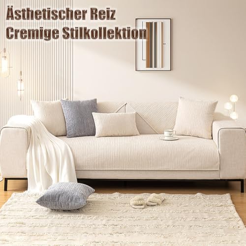 Gluhbirnen Sofadecke, Sofadecken Für Sitzfläche, Sofaschoner rutschfest, Sofa Überzug, Chenille Sofabezug l Form, Sofa Überwurfdecke, Couch Bezug, Couch Decke, Grau, 70 * 70CM