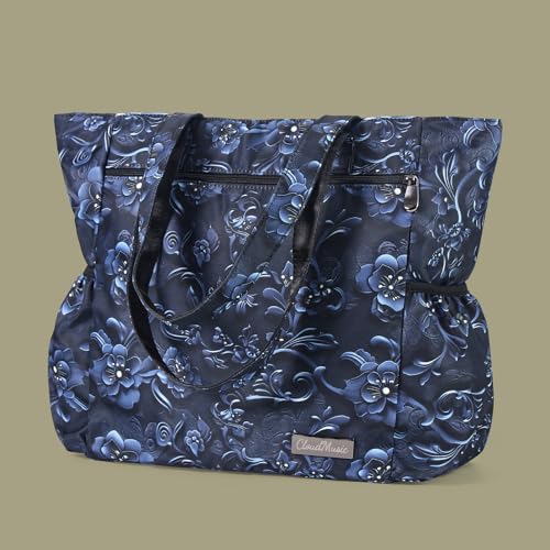 Image of CLOUDMUSIC Shoulder Tote Bag For Nurses Teachers Work Gym Travel Beach Women With Large Capacity Waterproof