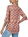 SAMPEEL Blouses for Women Dressy Casual 3/4 Length Sleeves Tops Summer Boho Clothes for Women 2025 Fashion L