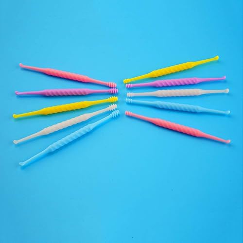 Miniatura 3 de 12 unids desechables oído Pick eliminación de cera de oído plástico herramienta de limpieza de oídos Cureta cuchara limpiador para cuidado personal