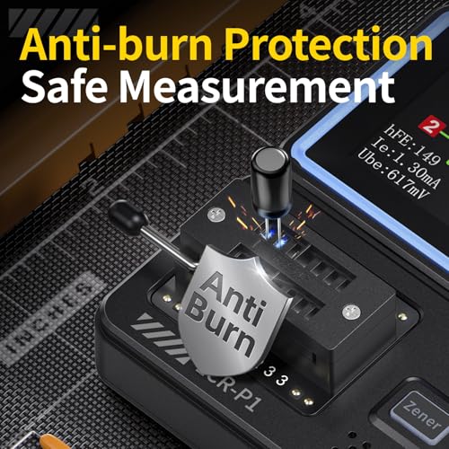 Jadeshay Transistor Tester, LCR-P1 Meter Multifunktionaler Transistor Kondensator Tester SMD Elektronikkomponententester für Kapazitäts-, Widerstands- und Transistortester Bauteiltester