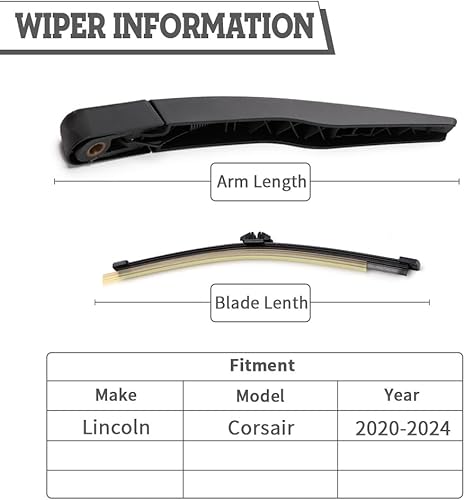 Vista 169 de Juego de tuercas de repuesto para limpiaparabrisas trasero para Jaguar F-PACE 2017-2022, conjunto de accesorios de cubierta del limpiaparabrisas