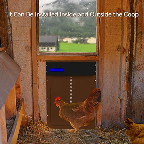 Kilogograph Automatic Chicken Coop Door - Timer Mode For Auto Up And Down, All Metal, Manual Mode, Duck Coop House, Chicken Coop Accessories, Installation Indoors, Chicken Coops For 10 Chickens #TOP2