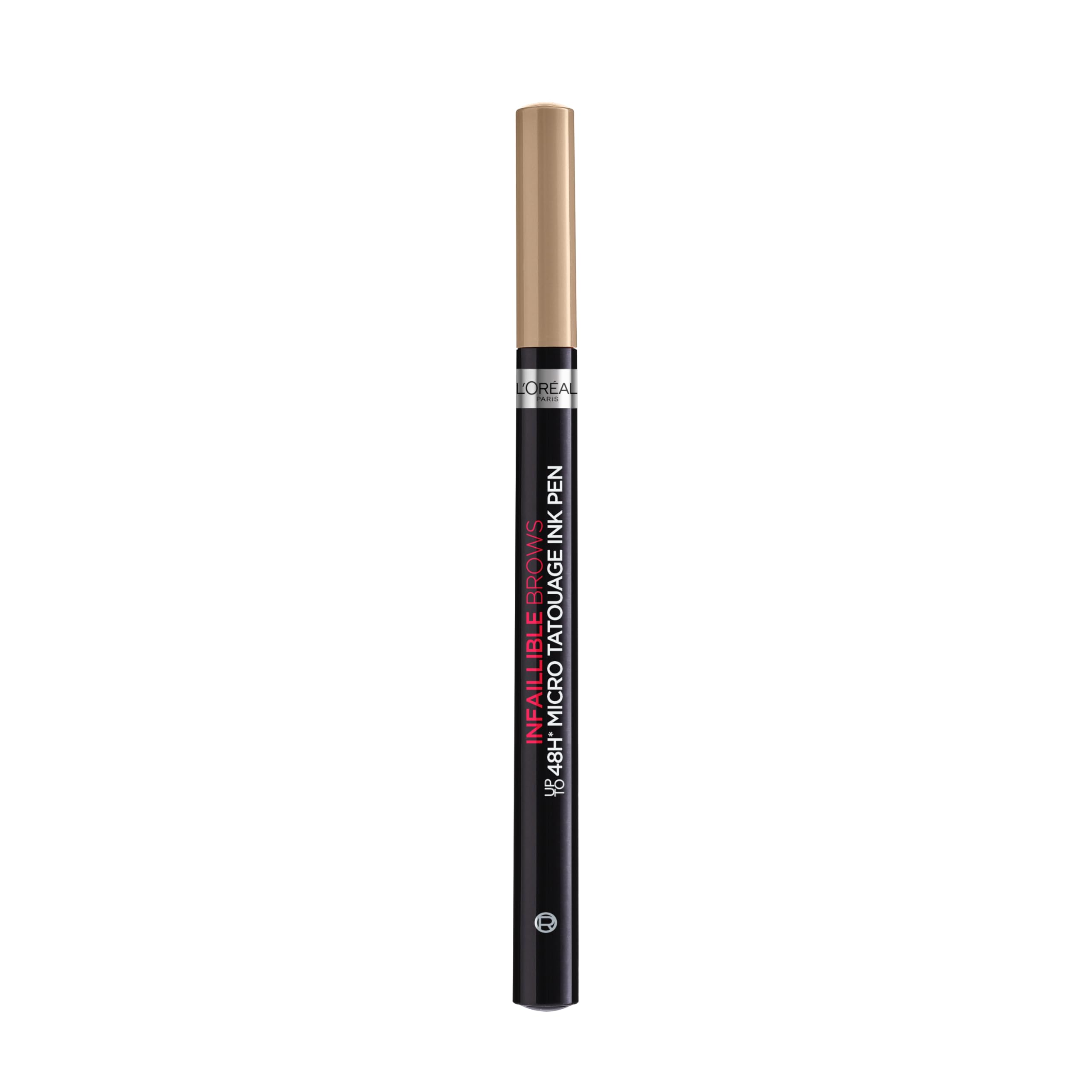 L'Oreal Paris Infallible Brows 48H Micro Tatouage, Microblading-Inspired Brow Ink Pen, Natural Hair-Like Strokes & High Precision, Smudge-Proof & Budge-Proof, 48Hours Wear, 6.0 Dark Blonde