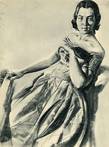 Poster femme au piano Adolph Menzel SERENDIPITP toile 50x70 cm