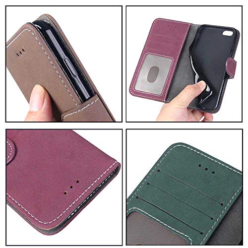 Capa carteira XYX [3 compartimentos para cartão] [couro vintage para profissionais, recurso de supor