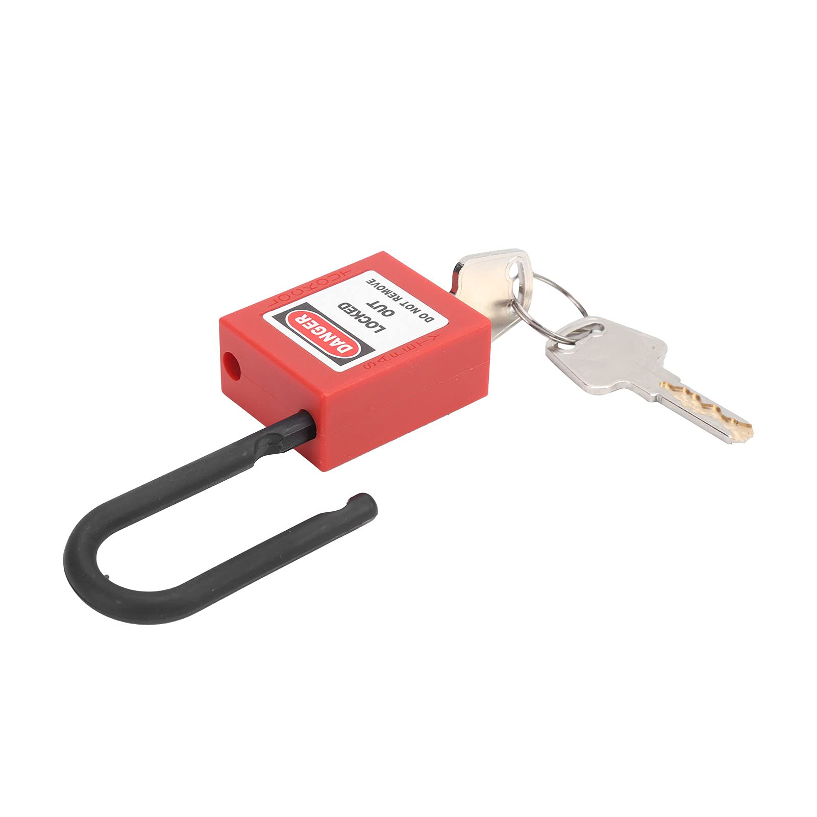 Zamki Lockout Tagout, Kłódki Lock Out Tag Out 1,8 X 1,6 X 0,8 Cala Zestaw Nylonowych Blokad z 2 Kluczami do zastosowań Związanych z Blokadami Elektrycznymi