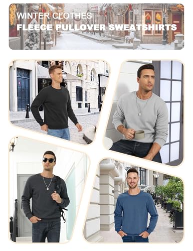 Pull d'hiver en polaire homme manches longues finitions premium