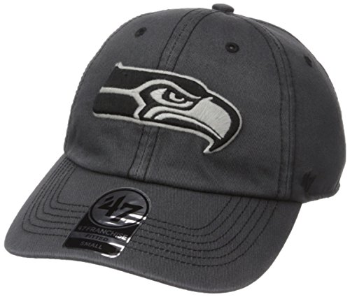 NFL Seattle Seahawks Sachem Franchise Fitted Hat, Small, Charcoal