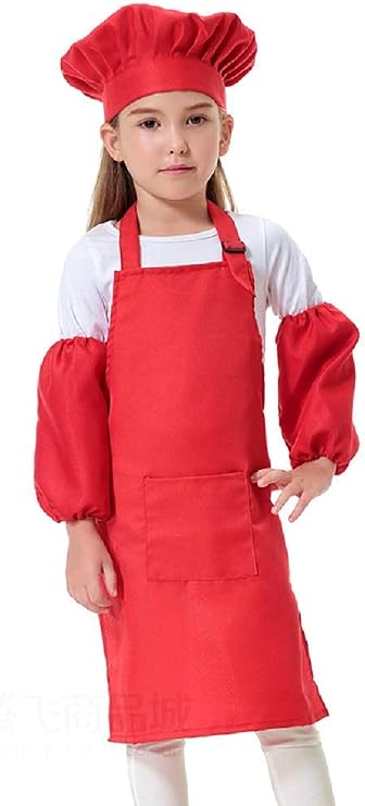 Costume da cuoco - chef - bambini - bimbi - cappello - grembiule -  manicotti - travestimento - carnevale - halloween - cosplay - accessori -  unisex - bimbo - bimba - colore rosso - taglia unica : Amazon.it: Prima  infanzia