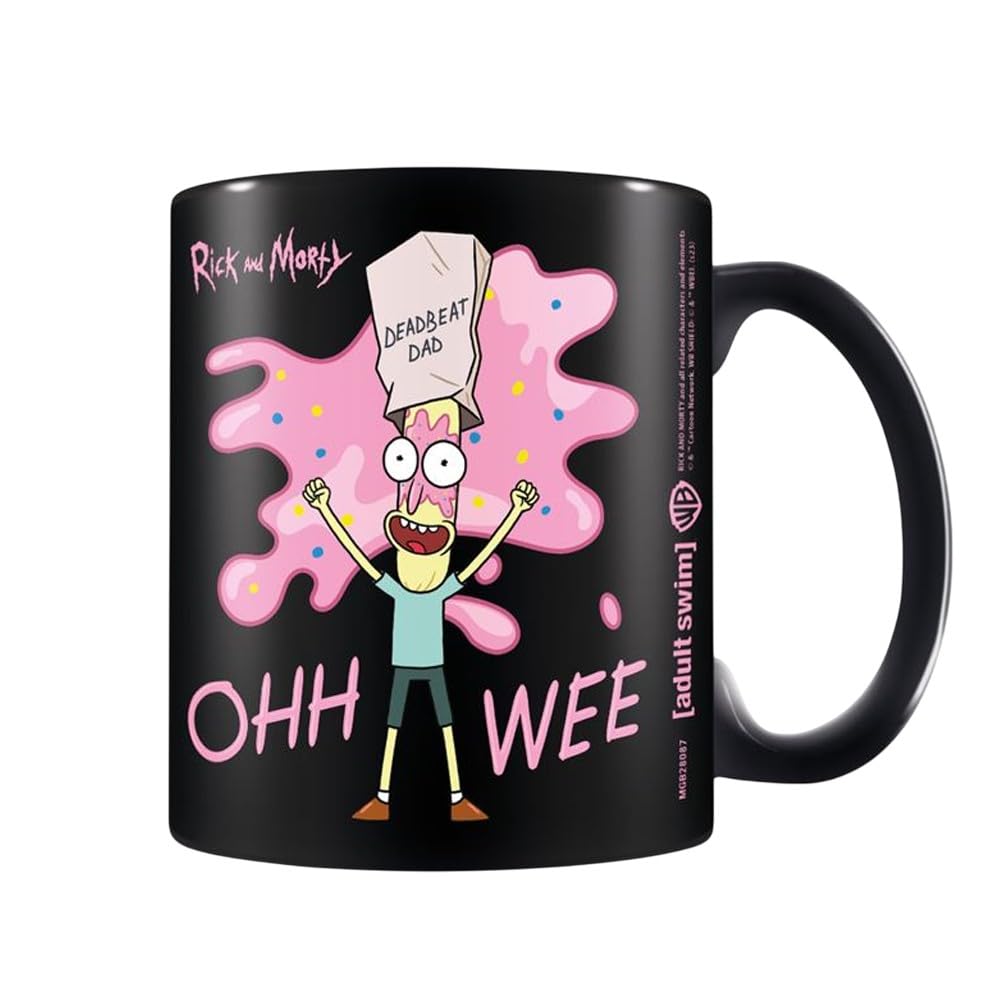 Pyramid International Rick and Morty (Deadbeat Dad) Black Mug - 10Oz / 315Ml Ceramic Mug - One Size