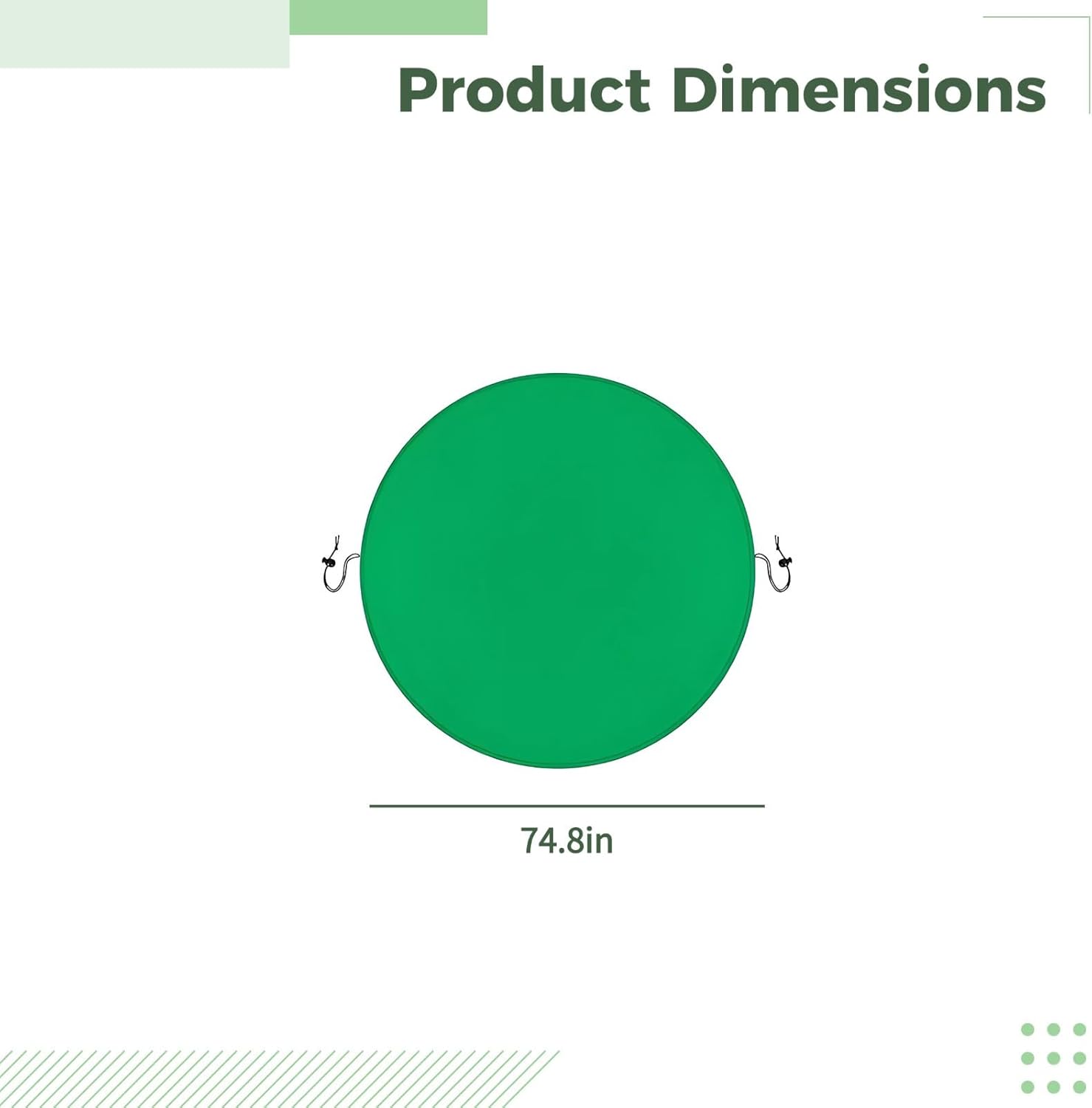 2 Pcs Round Plant Covers 6.2 Ft / 1.9 M, Winter Freeze Protection With Drawstring, Green Non-Woven Fabric, Reusable For Outdoor Plants