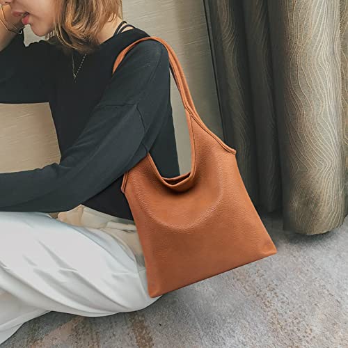 Montana West Hobo Bags for Women Designer Top Handle Purses Soft Ladies PU Leather Shoulder Handbag Set MWC2-111CAMEL by Montana West - Used condition - Image 2