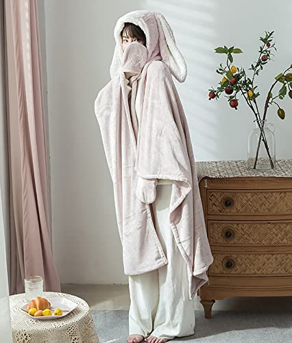 『着る毛布かわいいフード付き』