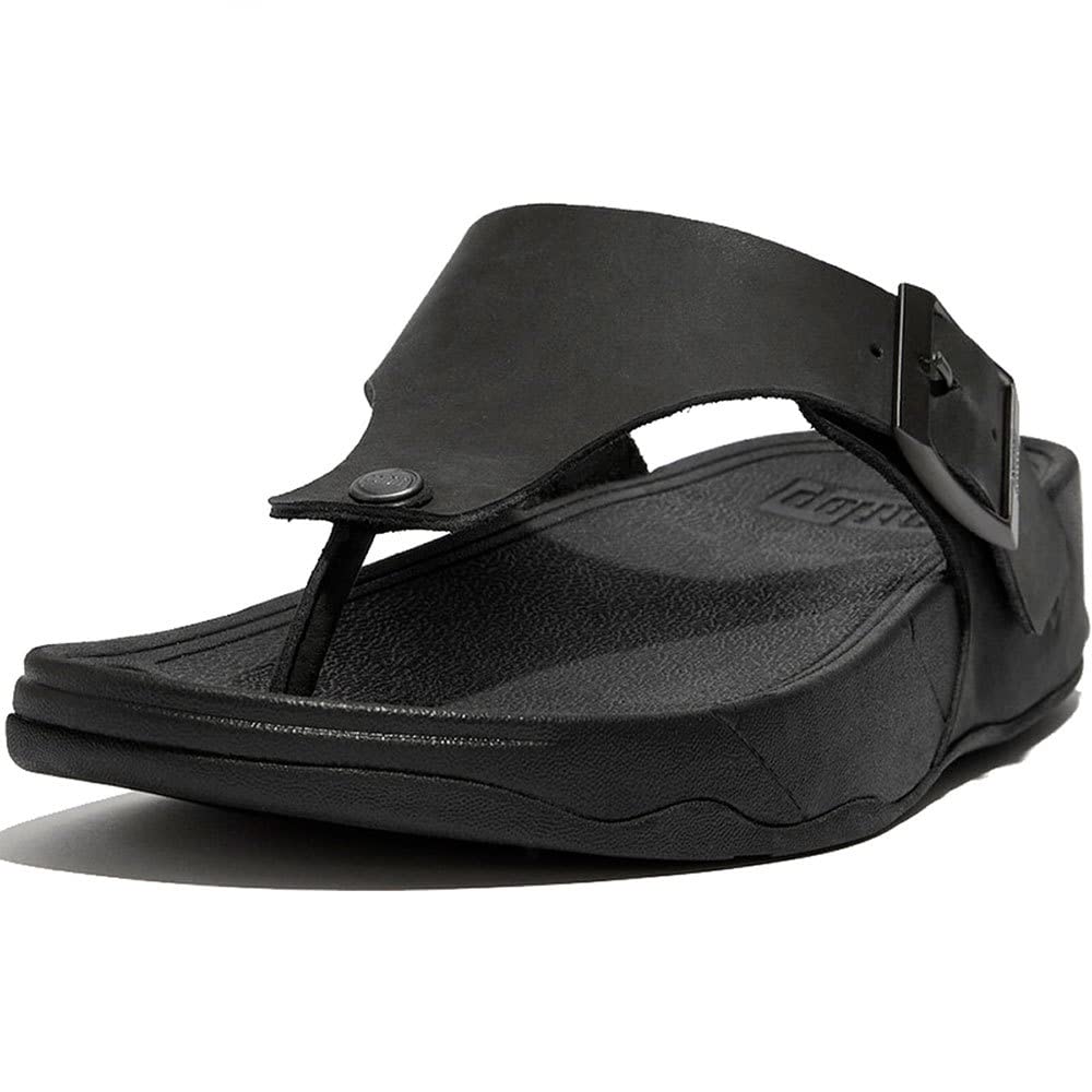 Fitflop Homme Trakk II Mens Buckle Leather Toe-Post Sandals Tongues