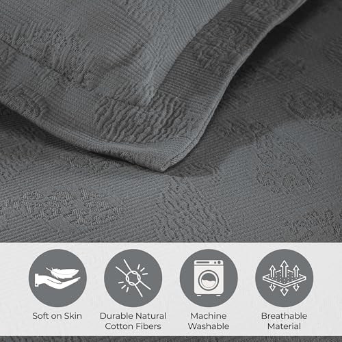 Ropa de cama transpirable de algodón Superior gris para cama individual 4