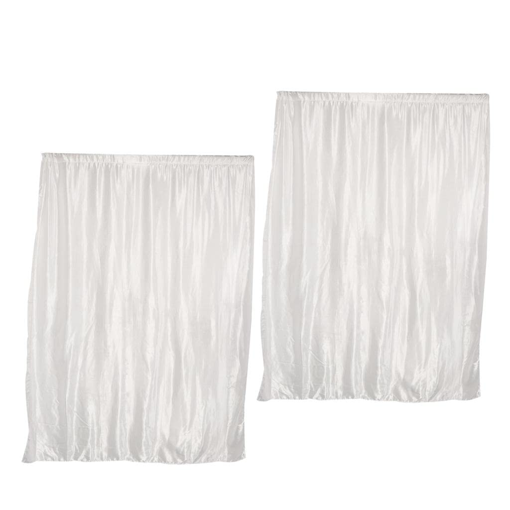 Enakshi® Pair Satin Window Curtains Blackout Blinds Shade Drape White Rod Pocket_L|Home & Garden | Window Treatments & Hardware | Curtains Drapes & Valances-image-26