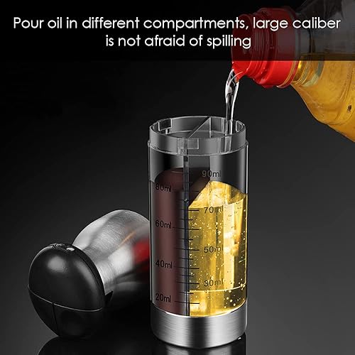 Miniatura 6 de TINMIX Pulverizador de aceite para cocinar, boquilla de doble boquilla rociador de aceite de oliva y pulverizador de vinagre, rociador de doble