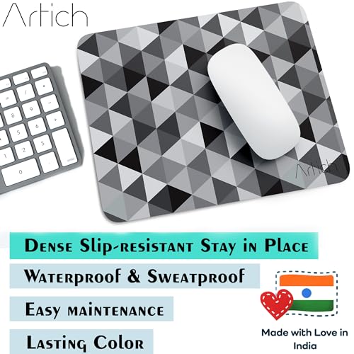 Image of Artich Rectangular Gaming Anime Mouse Pad Designer Marbles Mouse Pad Soft and Gaming Pad for Office Laptop /PC with Super Non-Slip Rubber Base and Lycra Cloth Surface for Silky Touch