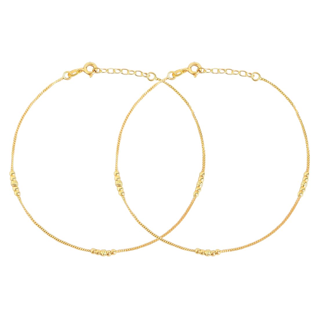 ZAVYA 925 Sterling Silver Beads Minimal Gold Plating Anklet (Pair) | Gift for Women & Girls | With Certificate of Authenticity & 925 Stamp (B0C7KVPM29) Amazon Price History, Amazon Price Tracker