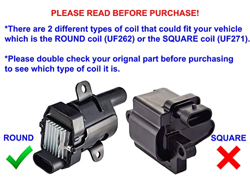 Ena Round Ignition Coil Pack Compatible With Buick Cadillac Chevrolet Gmc Hummer V8 Replacement For C1251 Uf262 #TOP1