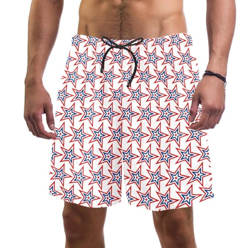 Short de bain homme avec motif America Star pour vos journées ensoleillées