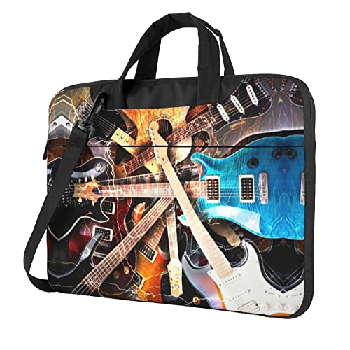Sac ordinateur portable 15,6 pouces guitare magique avec textile durable et anses renforcées