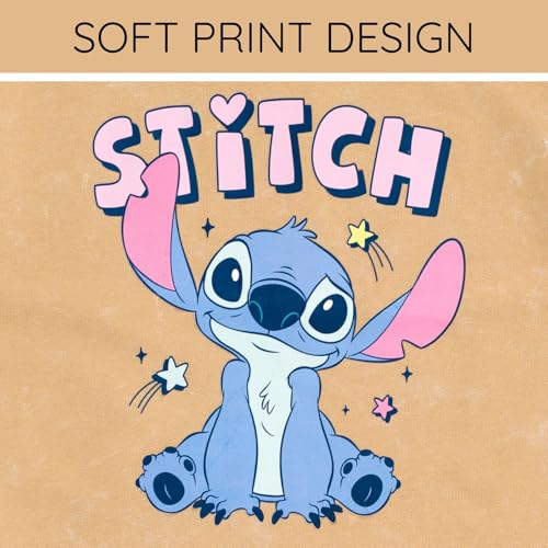 Image of Disney Lilo & Stitch Girls French Terry Cropped Drop Shoulder T-Shirt & Skirt Outfit Toddler to Big Kid Sizes (2T - 14-16)