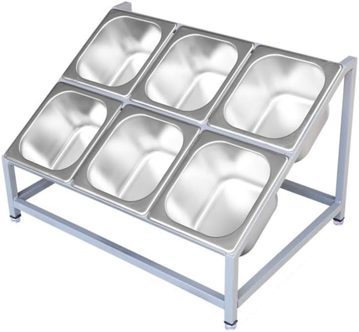 Pizza Topping Station, 2-Tier Inclined Organizer Shelf Condiment Containers for Home Kitchen Buffet and Cafeteria