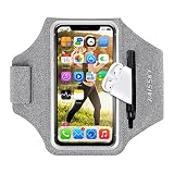 HAISSKY Handy Schweißfest Sportarmband Mit Airpods Tasche für iPhone 14 Pro Max/14 Pro/14/13 Pro/12 Pro Max/11/11 Pro/XR/XS/X/8 Plus/7Plus/8/7,Huawei P20/P30 Pro/Mate 20 für Laufen Joggen Bis Zu 6.9