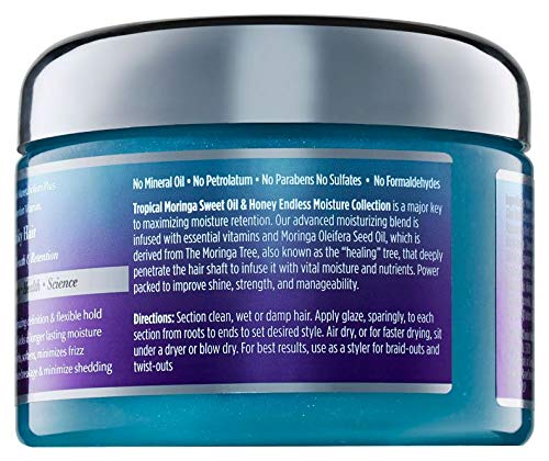 The Mane Choice Tropical Moringa Sweet Oil & Honey Endless Moisture Braid-Out Glaze, 12 Ounce #TOP1