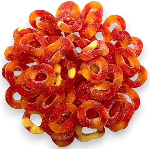 Premium Peach Rings -1.5 lbs Delicious Peach Flavor Soft Sweet Gummy Rings in Resealable Bag, Perfect for Snacks, Parties and Gifts - Tasty Peach Juicy Gummies for Kids and Adults(24 oz)