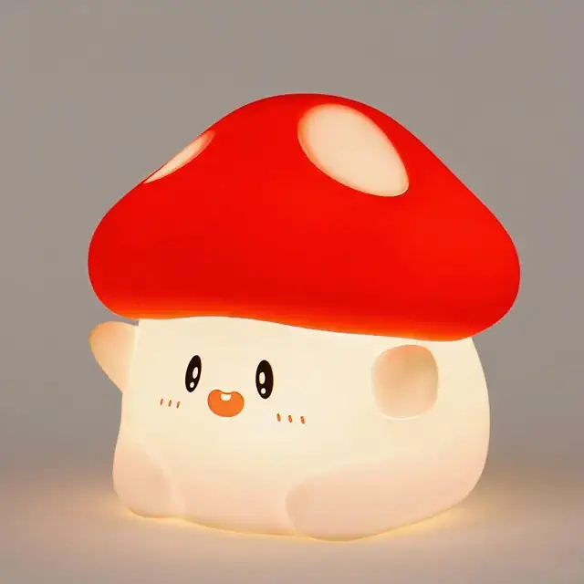 Veilleuse Champignon Rechargeable Tactile LED - Lampe de Nuit Bébé Enfant