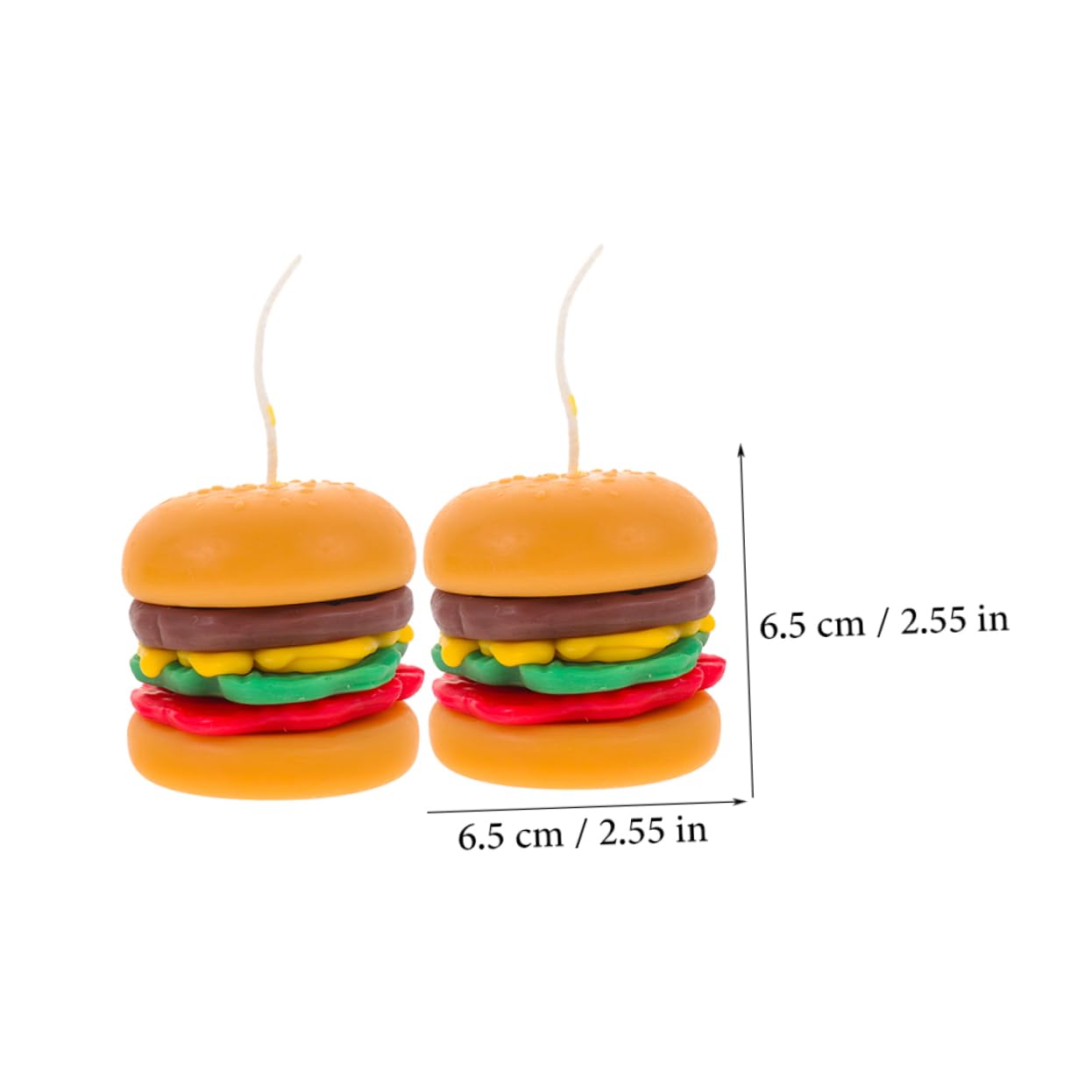 VOSAREA 2pièces Bougie Parfumée Forme De Hamburger Décorative Et Aromathérapeutique Pour Anniversaire Et Occasions Spéciales Ambiance Chaleureuse Et Relaxante Pour Votre Intérieur