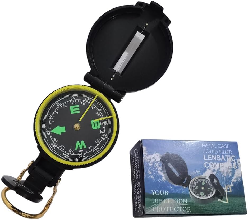 Hiking Backpacking Compass, Orienteering Camping Navigation Professional Field Map Reading Compass - Best Field Survival Gifts