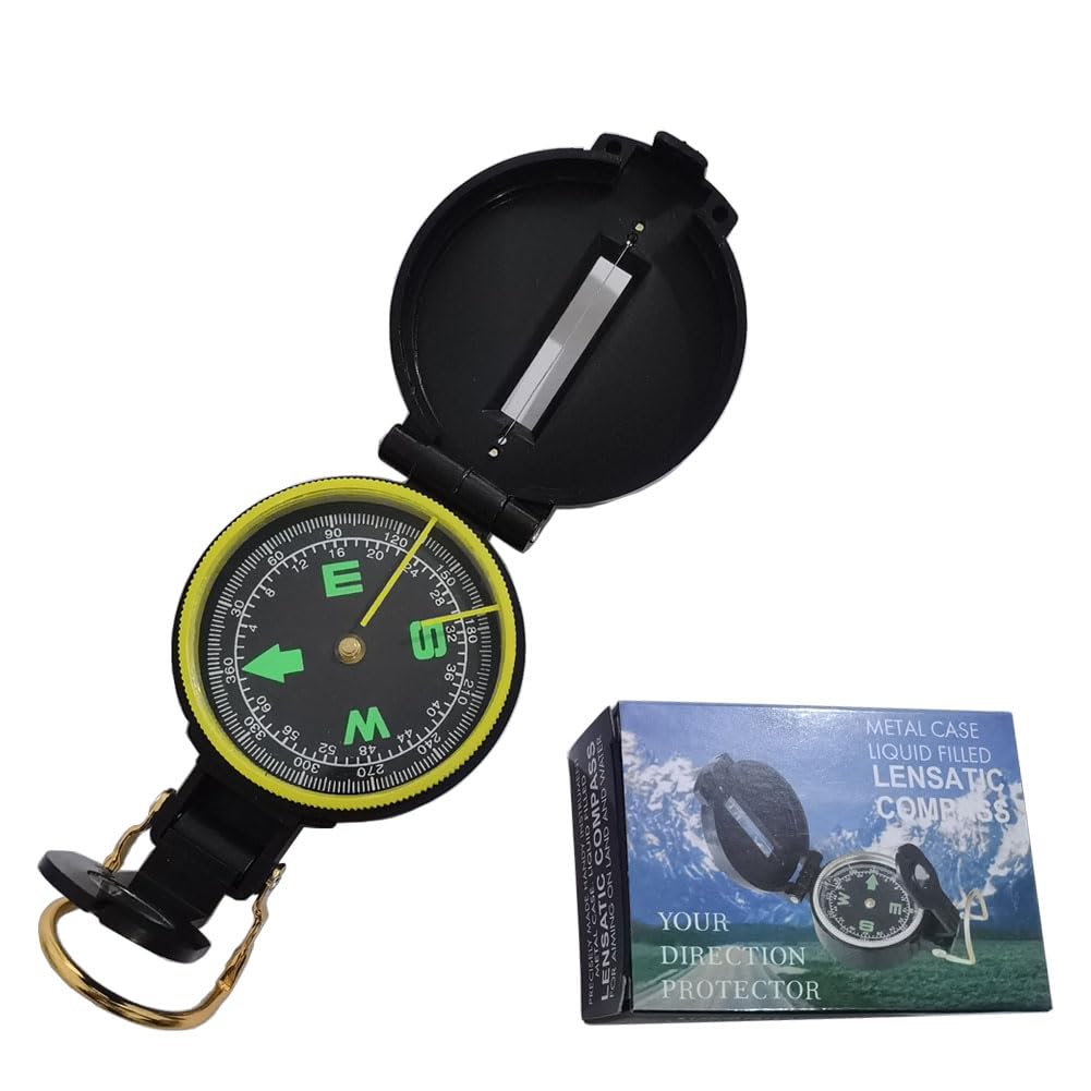 Hiking Backpacking Compass, Orienteering Camping Navigation Professional Field Map Reading Compass - Best Field Survival Gifts